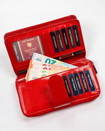 Portofel dama din piele naturala Peterson PTR-PTN 203-VTBD-8829 RE [4]