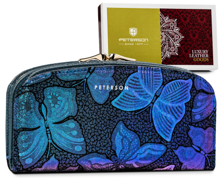 Portofele Dama - Portofel dama din piele naturala Peterson PTR-PTN 42123-ONBF S.B