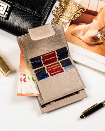 Portofel dama din piele naturala Peterson PTR-PTN 42329-SBR-7303 B [4]