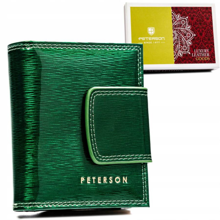 Portofele Dama - Portofel dama din piele naturala Peterson PTR-PTN 42329-SH-7631 GR