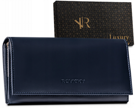Ubrania i akcesoria  - Portofel dama din piele naturala Rovicky R-RD-35-GCL NA