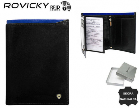 Portofel barbati din piele naturala Rovicky PTR-N4-RVT-6887 BL+NA [11]