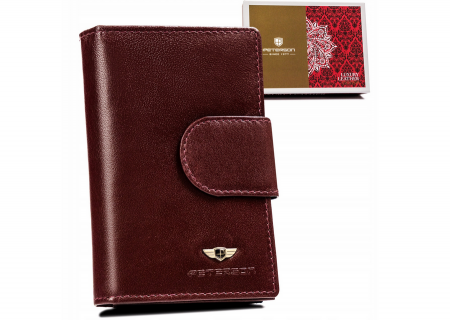 Portofele Dama - Portofel dama din piele naturala Peterson PTR-PTN 70-BO-7918 WINE