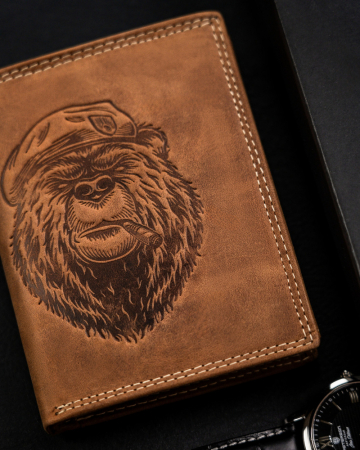 Portofel barbati din piele naturala Always Wild N4-CHM-BEAR-2-1683 C [3]