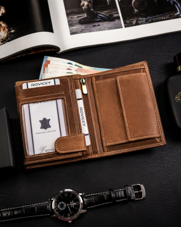 Portofel barbati din piele naturala Always Wild PTR-N4-CHM-ROD-1706 COG [4]