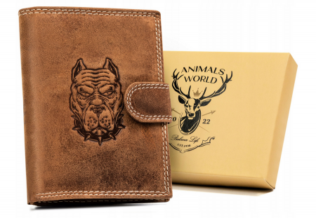 Portofele Barbati - Portofel barbati din piele naturala Always Wild PTR-N4L-CHM-DOG-1-2390 C