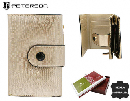 Portofel dama din piele naturala Peterson PTR-PTN LJ-815-0766 BL+G [11]
