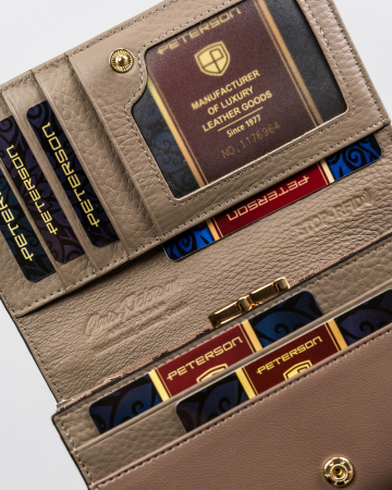 Portofel dama din piele naturala Peterson PTN SM-466-0636 GRE [6]