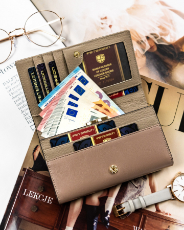 Portofel dama din piele naturala Peterson PTN SM-466-0636 GRE [4]