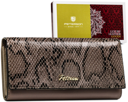Rovicky - Portofel dama din piele naturala Peterson PTN SM-467-0599 GRE