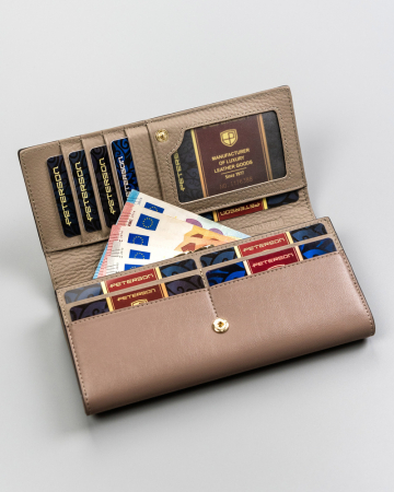 Portofel dama din piele naturala Peterson PTN SM-467-0599 GRE [5]