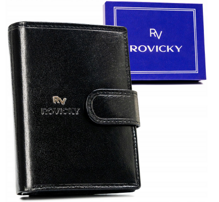 Portofele Barbati - Portofel barbati din piele naturala Rovicky PTR-RV-75699-9-BCA BL