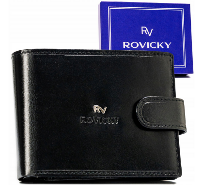 Portofele Barbati - Portofel barbati din piele naturala Rovicky PTR-RV-7870-9-BCA BL