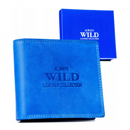 Portofele Barbati - Portofel barbati din piele naturala Always Wild PTR-AW-N5-MAL-0264 R.BLU