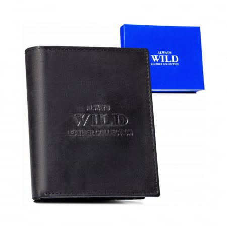  Portfele i spinki na banknoty - Portofel barbati din piele naturala Always Wild PTR-AW-N890-MAL-0400 BL