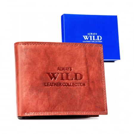 Portofele Barbati - Portofel barbati din piele naturala Always Wild PTR-AW-N992-MAL-0516 R.B