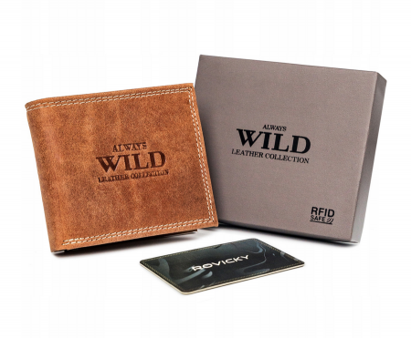 Produse noi - Portofel barbati din piele naturala Always Wild PTR-N0035-CHM-8717 COG