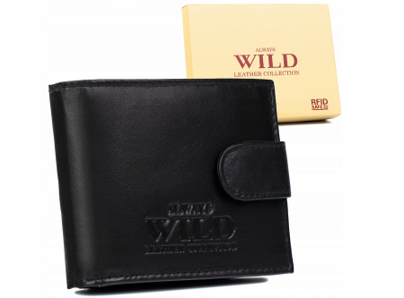  Portfele i spinki na banknoty - Portofel barbati din piele naturala Always Wild PTR-N0035L-P-SCR-7766