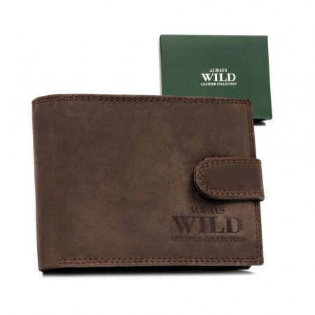 Portofele Barbati - Portofel barbati din piele naturala Always Wild PTR-N304L-MWH-4189 BRO