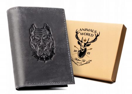  Portfele i spinki na banknoty - Portofel barbati din piele naturala Always Wild PTR-N4-CHM-DOG-2 BL