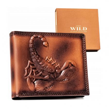 Portofele Barbati - Portofel barbati din piele naturala Always Wild PTR-N724-VRS-5308 BRO
