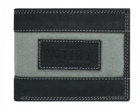  Portfele i spinki na banknoty - Portofel barbati din piele naturala Always Wild PTR-N992-JEANS