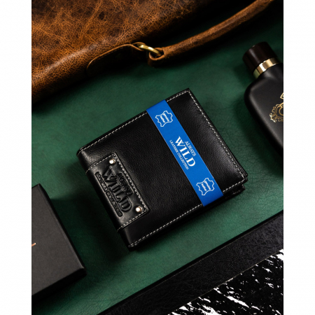Portofel barbati din piele naturala Always Wild N992-P-CCD-8134 BLAC [3]