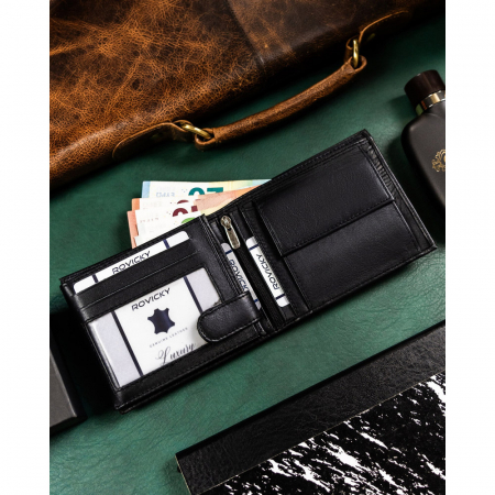 Portofel barbati din piele naturala Always Wild N992-P-CCD-8134 BLAC [8]