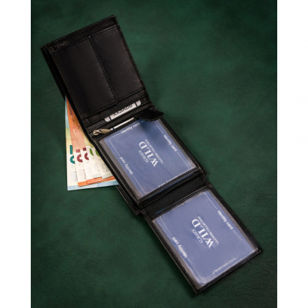 Portofel barbati din piele naturala Always Wild N992-P-CCD-8134 BLAC [10]