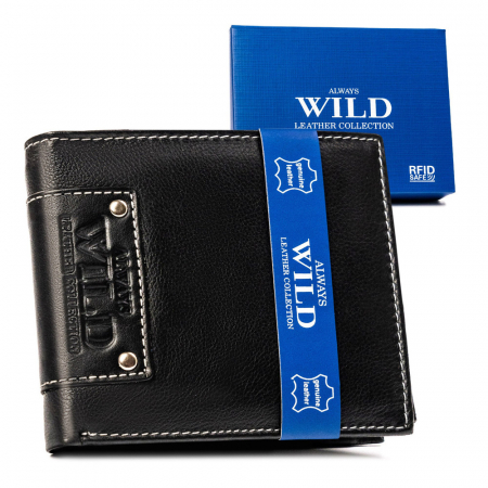 Rovicky - Portofel barbati din piele naturala Always Wild N992-P-CCD-8134 BLAC