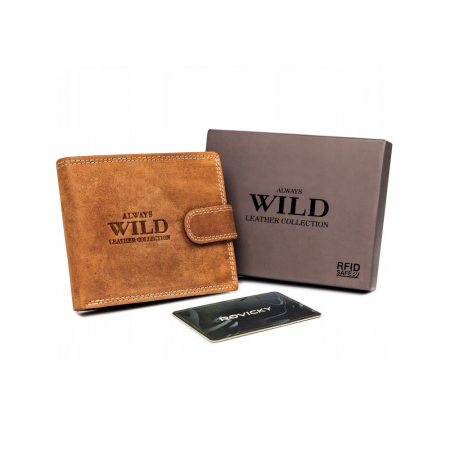  Torebki, portfele i etui  - Portofel barbati din piele naturala Always Wild N992L-P-CHM-1096 COG