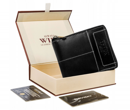  Portfele i spinki na banknoty - Portofel barbati din piele naturala Always Wild PTR-N992Z-HWM-9656