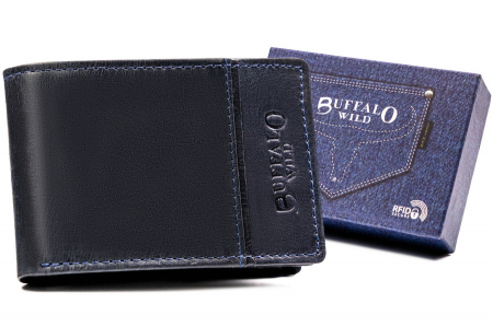  Portfele i spinki na banknoty - Portofel barbati din piele naturala Buffalo Wild PTR-N1240-HP-9013 BL