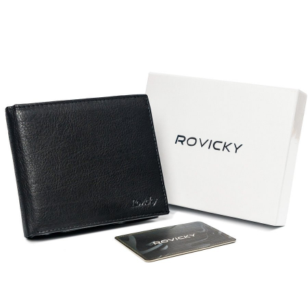 Portofel barbati din piele naturala cu RFID Rovicky PTR-N992-PZ-CCR-RFID-BLA [1]