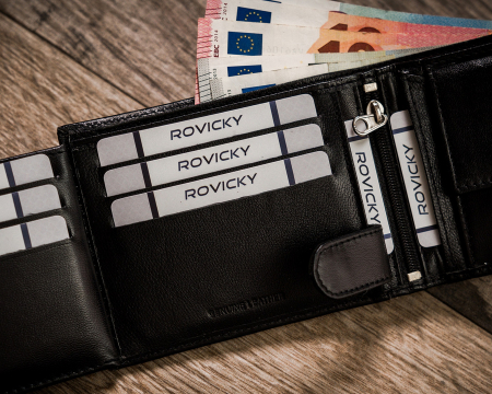 Portofel barbati din piele naturala cu RFID, Rovicky PTR-R-RM-11L-GCL [9]