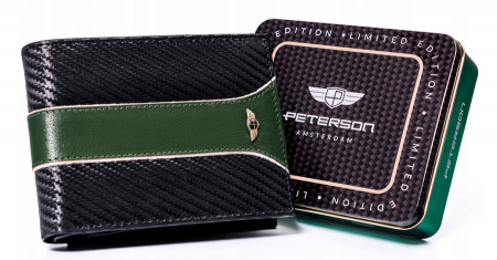 Import - Portofel barbati din piele naturala Peterson PTR-PTN 304 MOTO2