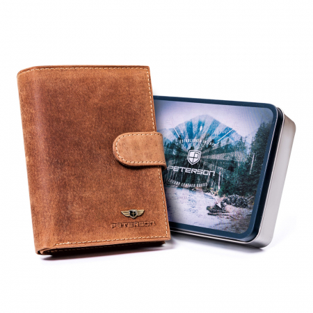Portofele Barbati - Portofel barbati din piele naturala Peterson PTR-PTN 324Z 2-1-5