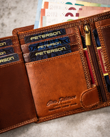 Portofel barbati din piele naturala Peterson PTR-PTN N4-EBS-05 TAN [8]