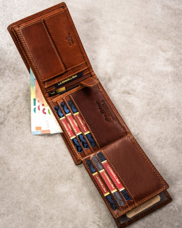 Portofel barbati din piele naturala Peterson PTR-PTN N992-EBS-01 TAN [6]
