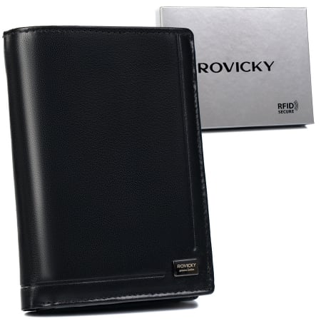  Portfele i spinki na banknoty - Portofel barbati din piele naturala Rovicky PTR-PC-104-ASL