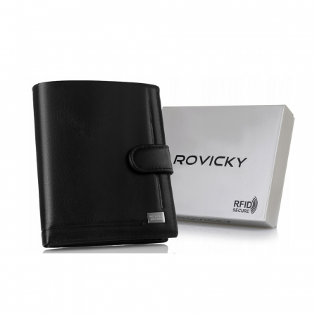 Portofele Barbati - Portofel barbati din piele naturala Rovicky PTR-PC-108L-BAR-2540 BL