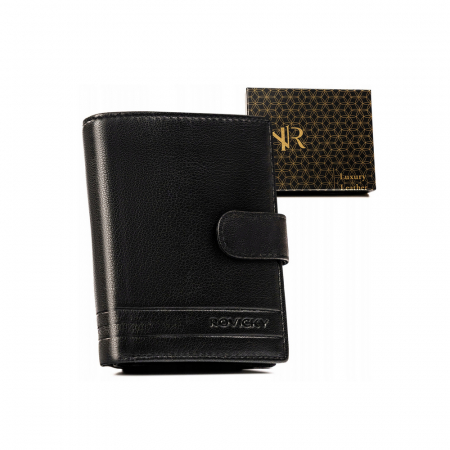  Etui na wizytówki - Portofel barbati din piele naturala Rovicky R-N4L-GAT-8922 B+B