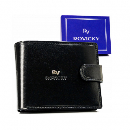 Portofele Barbati - Portofel barbati din piele naturala Rovicky PTR-RV-70616-9-BCA BL