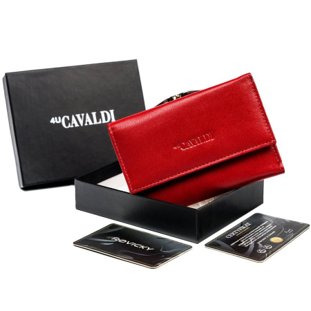 Import - Portofel dama din piele naturala Cavaldi PTR-RD-18-GCL-6368