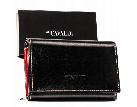  Portfele i spinki na banknoty - Portofel dama din piele naturala Cavaldi PTR-RD-22-GCL-6165 BL-M2