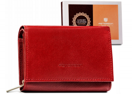 Portofele Dama - Portofel dama din piele naturala Peterson PTR-PTN RD-02-GCLS