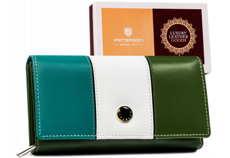 Portofele Dama - Portofel dama din piele naturala Peterson PTR-PTN RD-07-GCL-S-3782