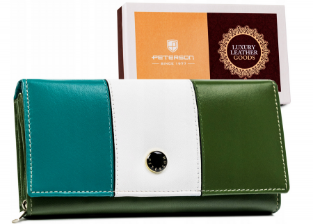 Portofele Dama - Portofel dama din piele naturala Peterson PTR-PTN RD-12-GCL-S-3812