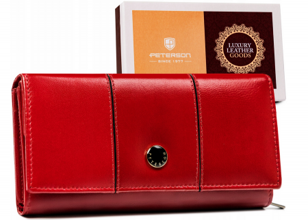 Portofele Dama - Portofel dama din piele naturala Peterson PTR-PTN RD-12-GCL-S-3850