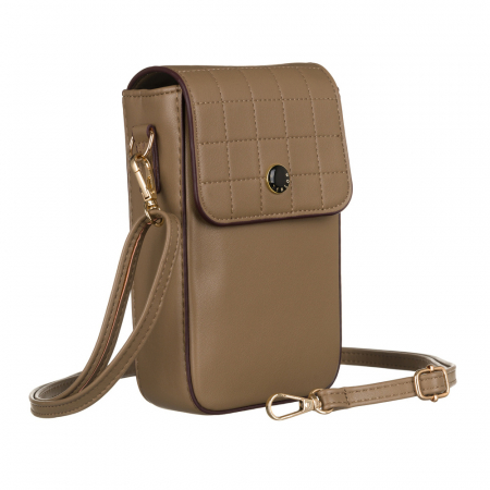 Genti Dama - Poșetă mini din piele ecologică - Peterson PTR-PTN M-15-8027 BEI